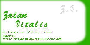 zalan vitalis business card