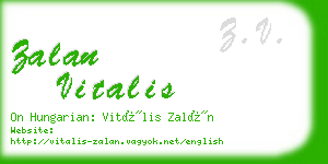 zalan vitalis business card